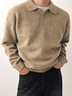 Men's Knit Polo Collar Sweater