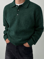 Men's Knit Polo Collar Sweater