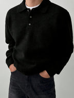 Men's Knit Polo Collar Sweater