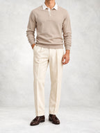 Men's Knit Long Sleeve Polo and Pants Set