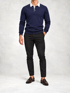 Men's Fine Knit Polo and Slim Pants Set