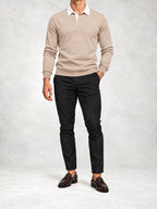 Men's Fine Knit Polo and Slim Pants Set