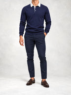 Men's Fine Knit Polo and Slim Pants Set