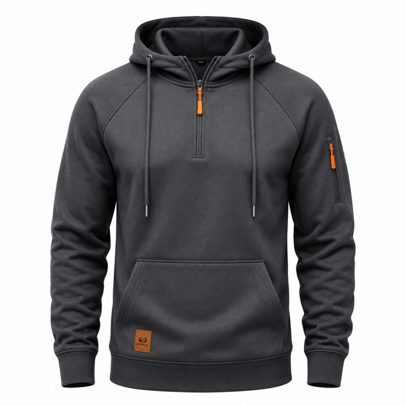 Men's Knit Quarter-Zip Hoodie