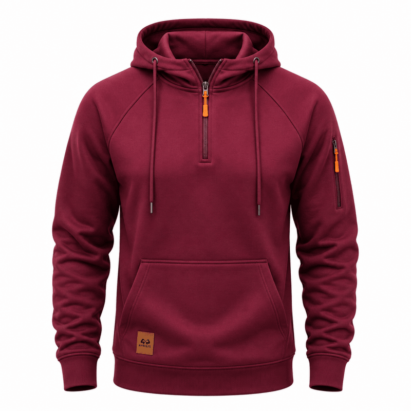 Men's Knit Quarter-Zip Hoodie