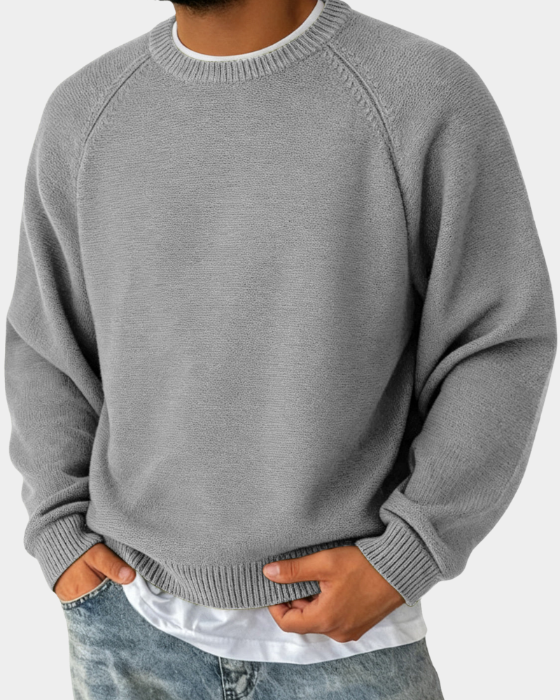 Men's Knit Relaxed Fit Crew Neck Sweater
