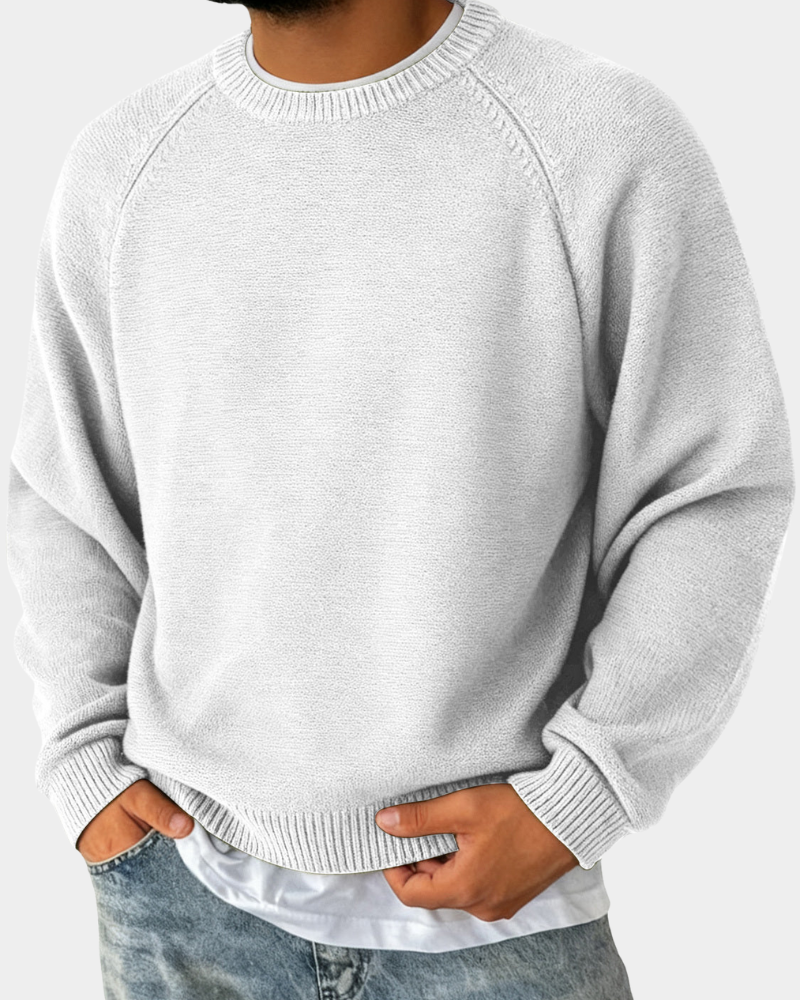 Men's Knit Relaxed Fit Crew Neck Sweater