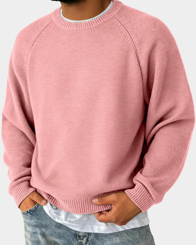 Men's Knit Relaxed Fit Crew Neck Sweater