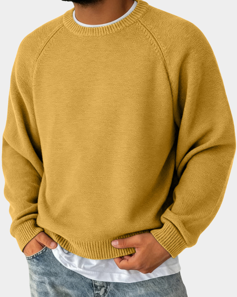 Men's Knit Relaxed Fit Crew Neck Sweater