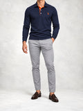 Men's Knit Slim Fit Polo and Pants Set