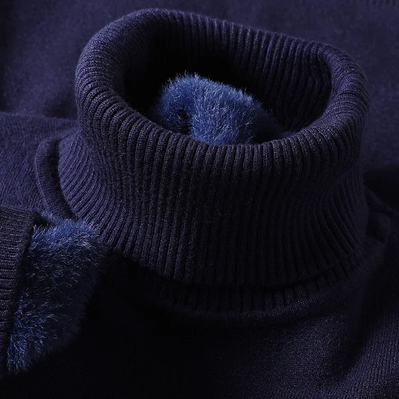 Men's Knit Turtleneck Sweater