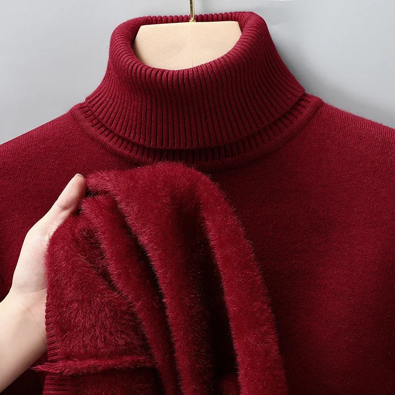 Men's Knit Turtleneck Sweater