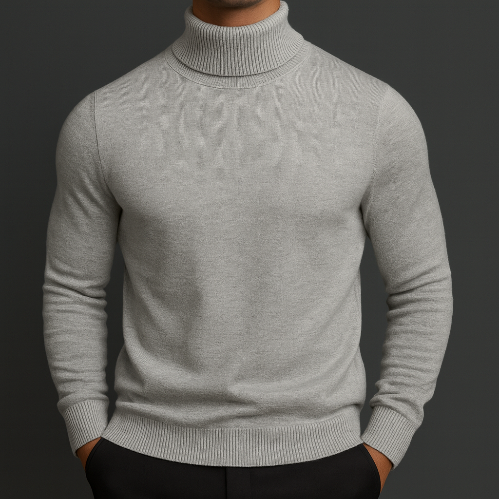 Men's Knit Turtleneck Sweater