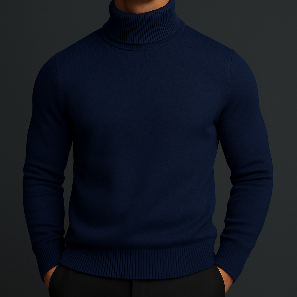 Men's Knit Turtleneck Sweater
