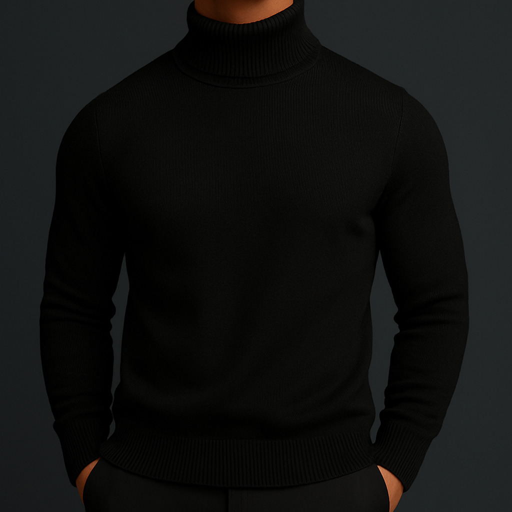 Men's Knit Turtleneck Sweater