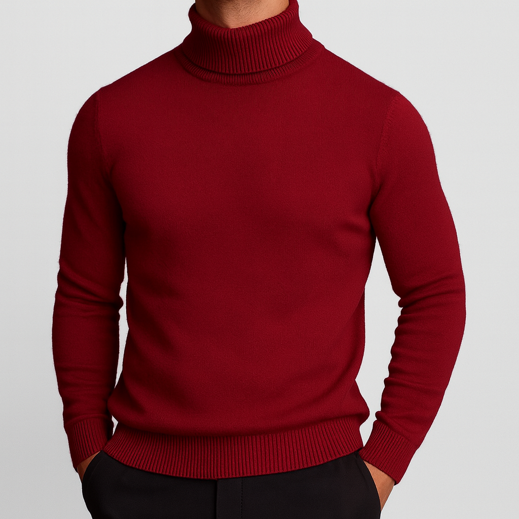 Men's Knit Turtleneck Sweater