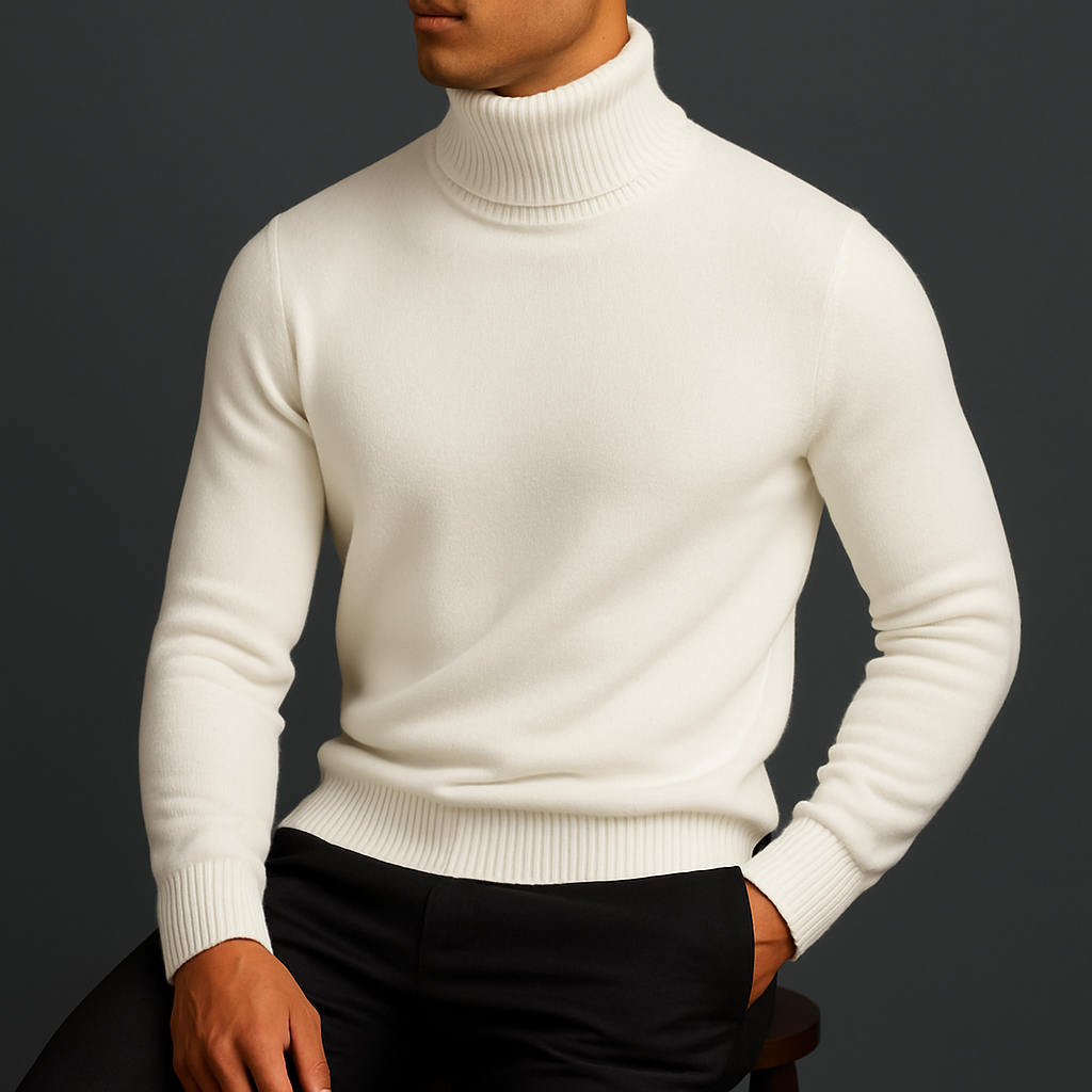 Men's Knit Turtleneck Sweater
