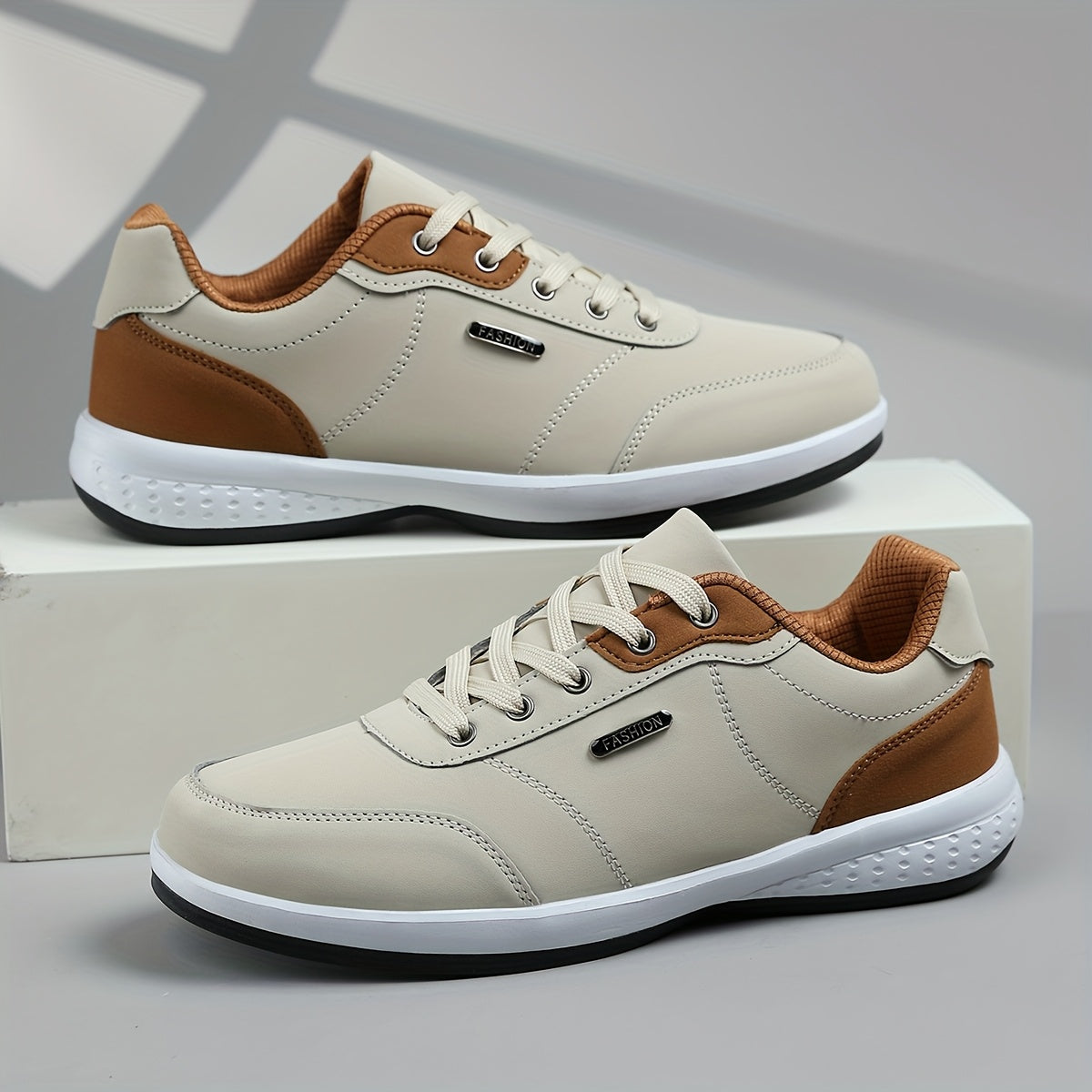 Men's Lace-Up Contrast Sneakers