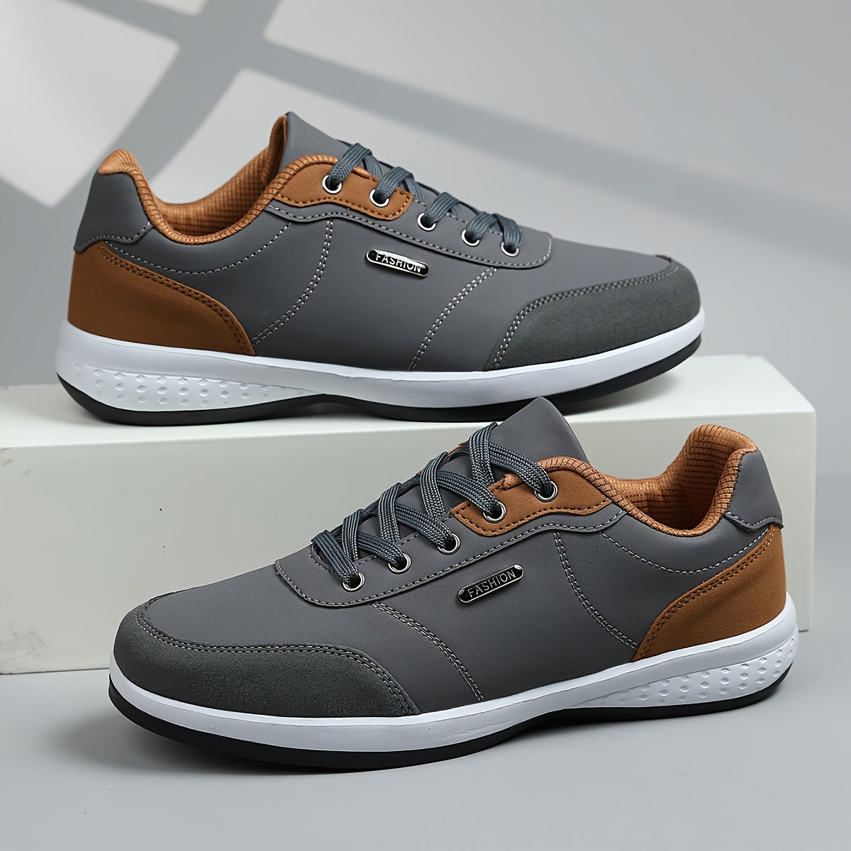 Men's Lace-Up Contrast Sneakers