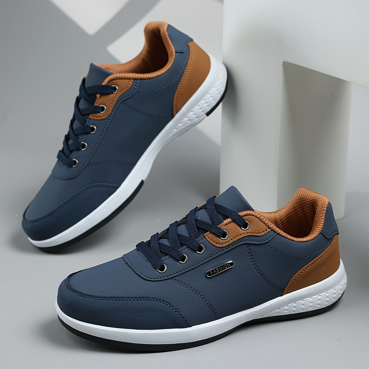 Men's Lace-Up Contrast Sneakers
