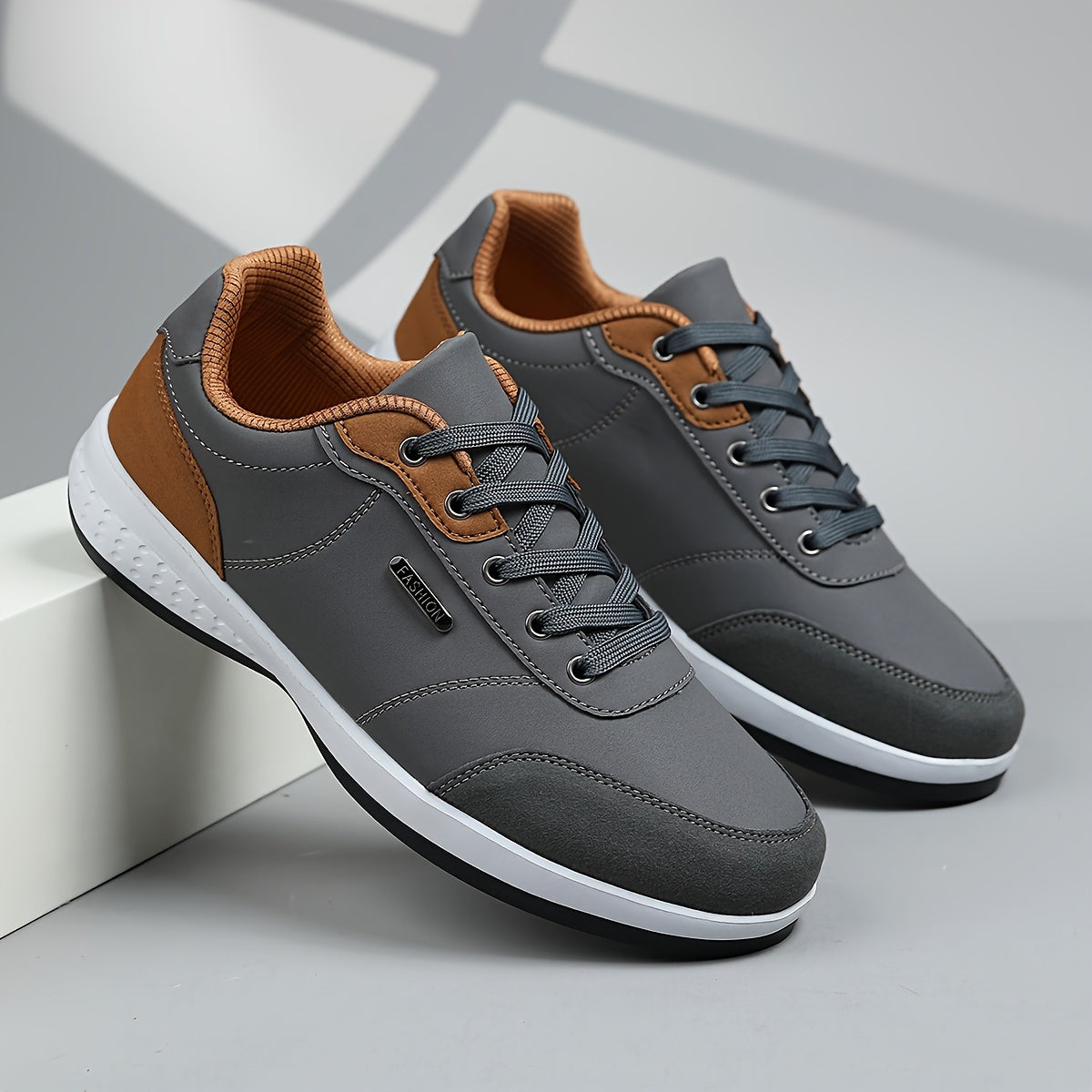 Men's Lace-Up Contrast Sneakers