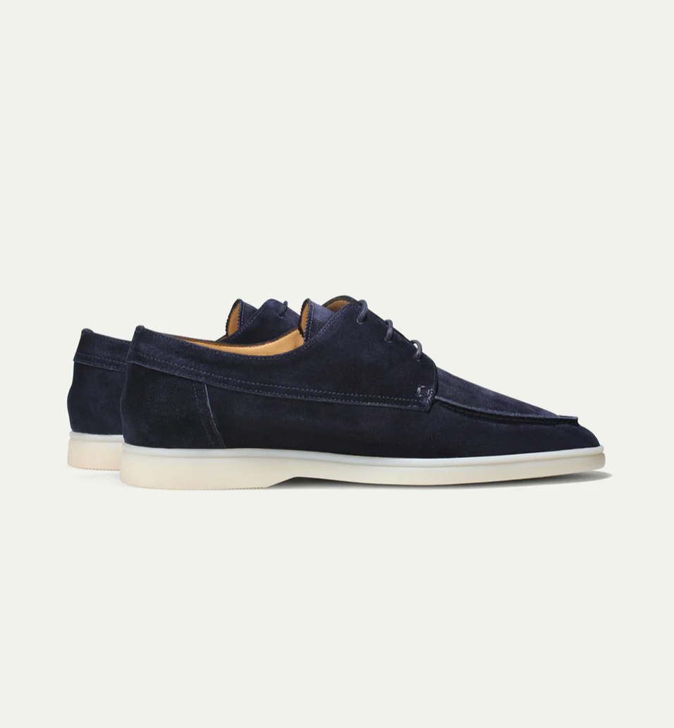 Men’s Lace-Up Derby Shoes with Apron Toe