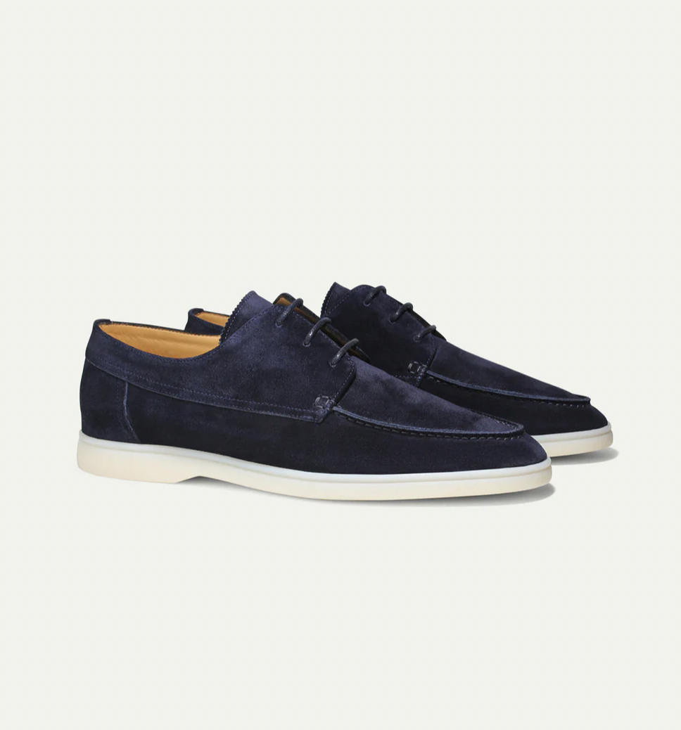 Men’s Lace-Up Derby Shoes with Apron Toe