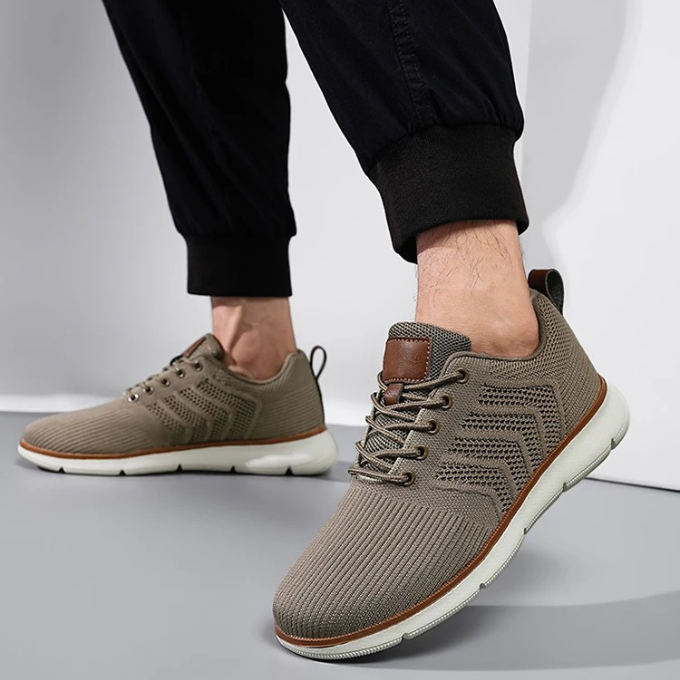 Men's Lace-Up Knit Sneakers