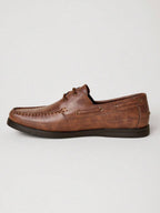 Men's Lace-Up Moc Toe Boat Shoes