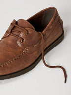 Men's Lace-Up Moc Toe Boat Shoes