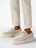 Men's Lace-Up Platform Boat Shoes