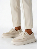 Men's Lace-Up Platform Boat Shoes