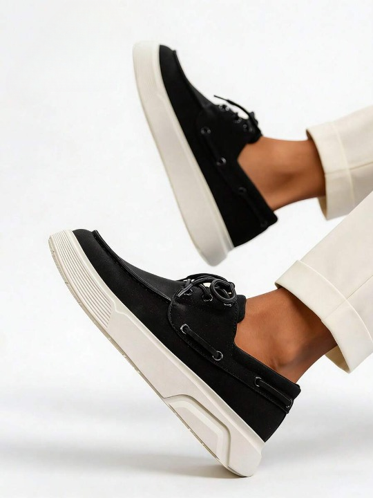 Men's Lace-Up Platform Boat Shoes