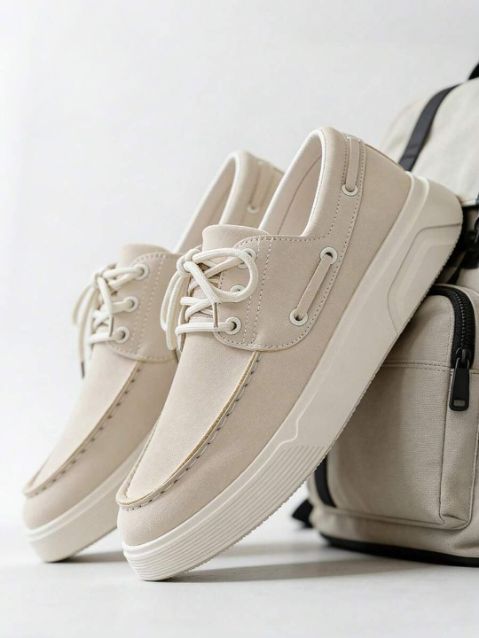 Men's Lace-Up Platform Boat Shoes