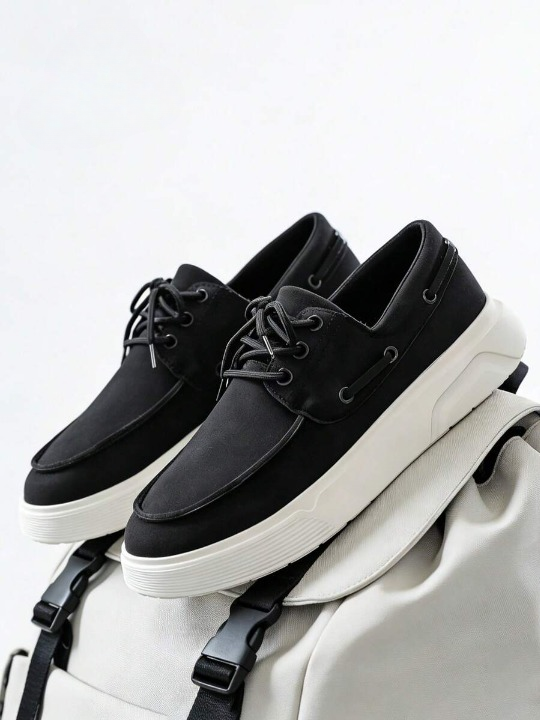 Men's Lace-Up Platform Boat Shoes