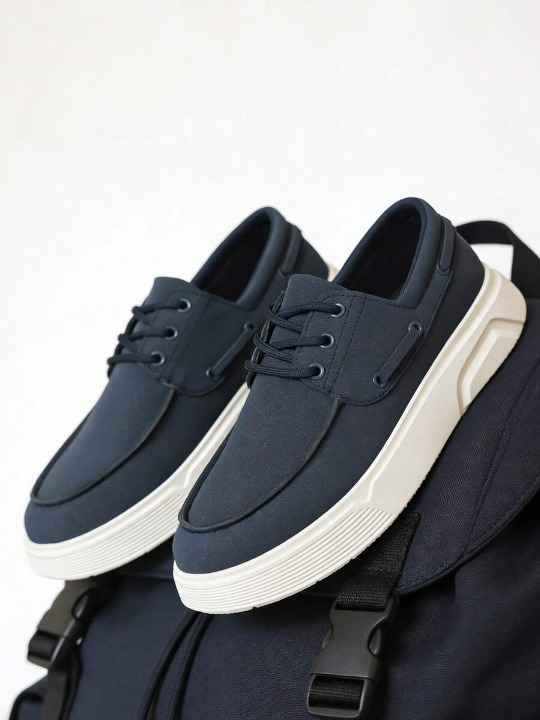 Men's Lace-Up Platform Boat Shoes