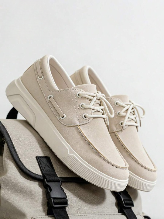 Men's Lace-Up Platform Boat Shoes