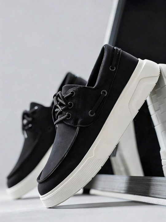 Men's Lace-Up Platform Boat Shoes