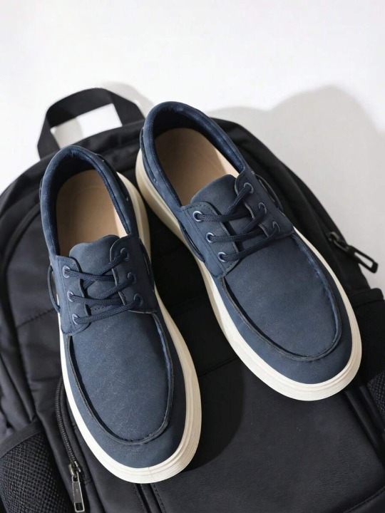 Men's Lace-Up Platform Boat Shoes