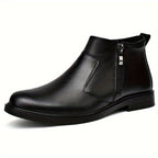 Men's Leather Side-Zip Boots