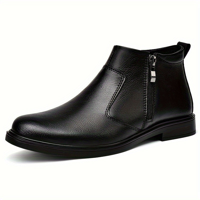 Men's Leather Side-Zip Boots