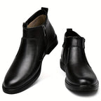 Men's Leather Side-Zip Boots