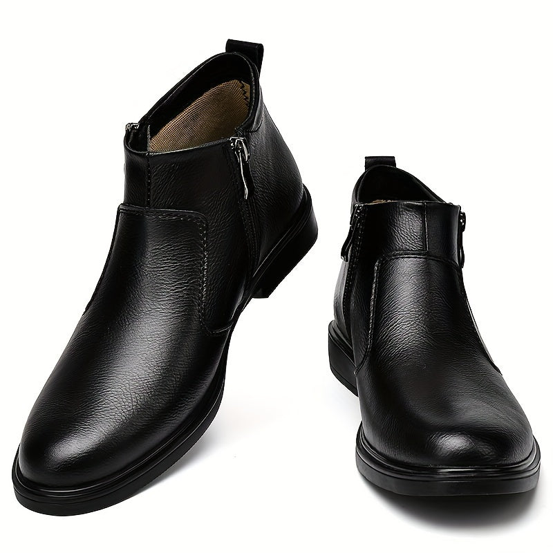 Men's Leather Side-Zip Boots