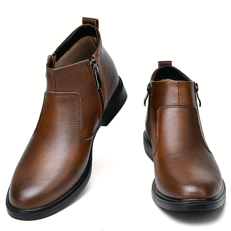 Men's Leather Side-Zip Boots
