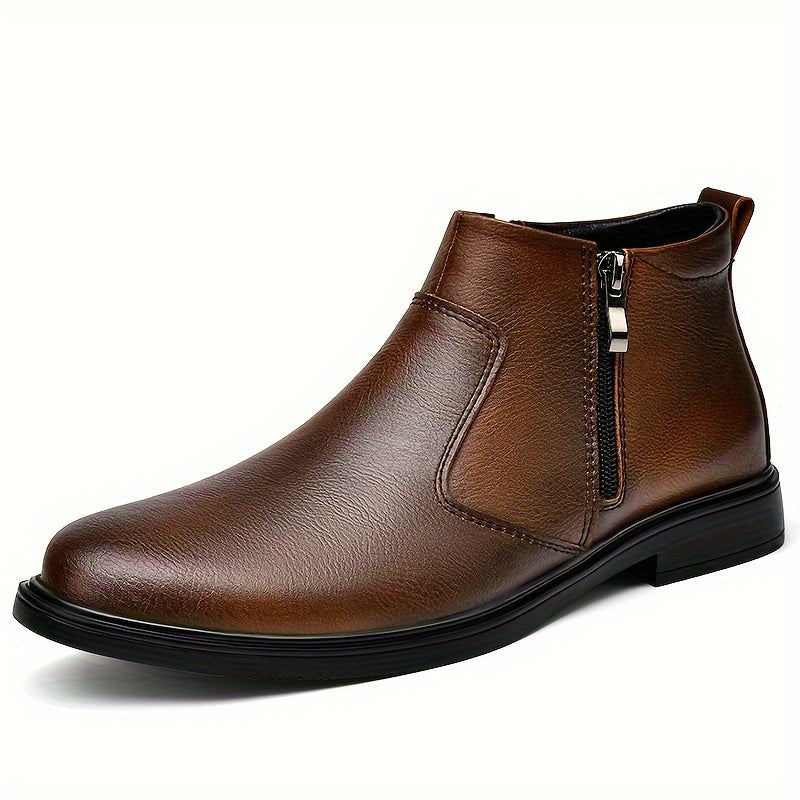 Men's Leather Side-Zip Boots