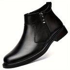 Men's Leather Side-Zip Boots