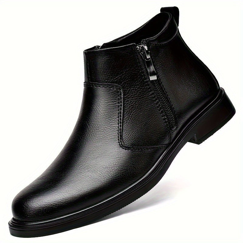Men's Leather Side-Zip Boots