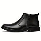 Men's Leather Side-Zip Boots