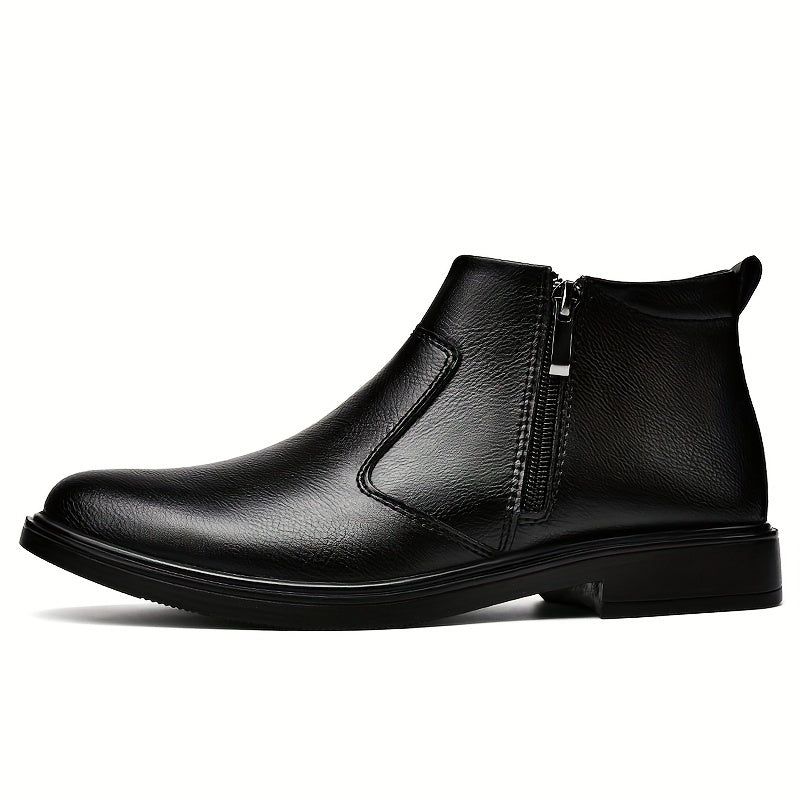 Men's Leather Side-Zip Boots