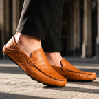 Men's Leather Apron-Toe Loafers